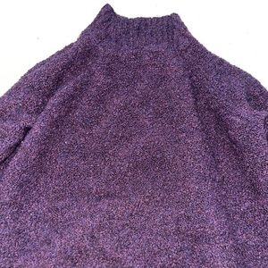 Purple turtleneck sweater